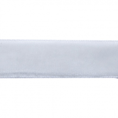 Лента бархатная нейлон, шир.12 мм, (упак. 45,7м), цв.01-белый - купить в Евпатории. Цена: 457.61 руб.