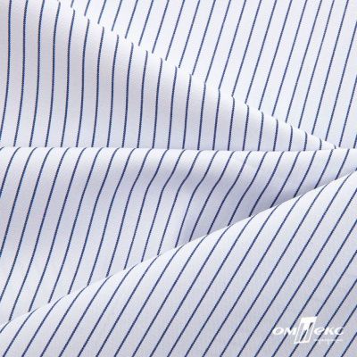Ткань сорочечная Ронда, 115 г/м2, 58% пэ,42% хл, шир.150 см, цв.4-синяя, (арт.114) - купить в Евпатории. Цена 306.69 руб.