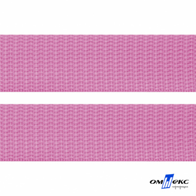 Розовый- цв.513 -Текстильная лента-стропа 550 гр/м2 ,100% пэ шир.20 мм (боб.50+/-1 м) - купить в Евпатории. Цена: 318.85 руб.