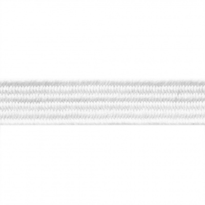 Резиновые нити с текстильным покрытием, шир. 6 мм ( упак.55 м/уп), цв.-белый - купить в Евпатории. Цена: 210.75 руб.