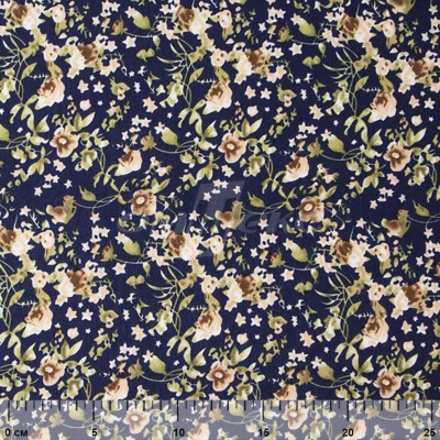 Плательная ткань "Фламенко" 1.1, 80 гр/м2, шир.150 см, принт растительный - купить в Евпатории. Цена 241.49 руб.