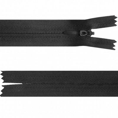 Молния потайная Т3, 60 см, хлопок, цвет чёрный - купить в Евпатории. Цена: 10.13 руб.