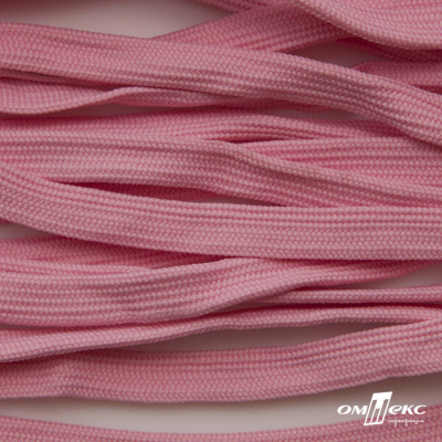 Шнур плетеный (плоский) d-12 мм, (уп.90+/-1м), 100% полиэстер, цв.256 - розовый - купить в Евпатории. Цена: 8.62 руб.