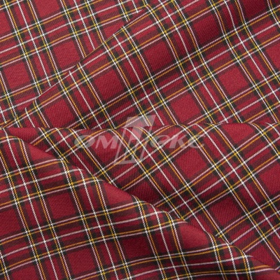 Ткань костюмная клетка 24379 2012, 230 гр/м2, шир.150см, цвет бордовый/бел/жел - купить в Евпатории. Цена 539.74 руб.