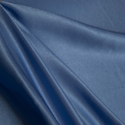 Поли креп-сатин 16-4132, 125 (+/-5) гр/м2, шир.150см, цвет голубой - купить в Евпатории. Цена 155.57 руб.