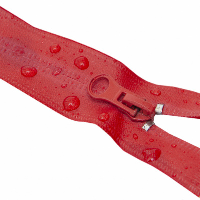 Молния водонепроницаемая PVC Т-7, 60 см, разъемная, цвет (820) красный - купить в Евпатории. Цена: 49.39 руб.