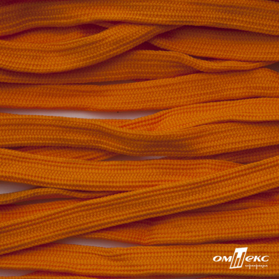 Шнур плетеный (плоский) d-12 мм, (уп.90+/-1м), 100% полиэстер, цв.267 - оранжевый - купить в Евпатории. Цена: 8.62 руб.