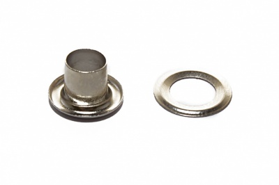 Люверсы металлические "ОмТекс", блочка/кольцо, (4 мм) - цв.никель - купить в Евпатории. Цена: 0.24 руб.