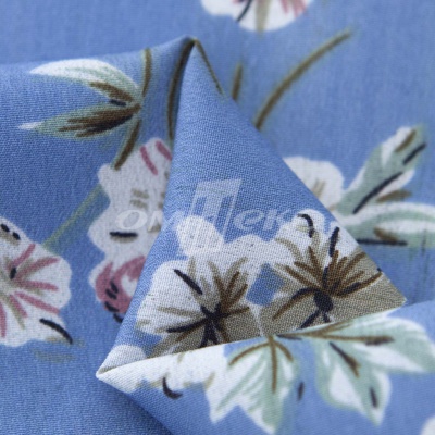 Плательная ткань "Фламенко" 12.1, 80 гр/м2, шир.150 см, принт растительный - купить в Евпатории. Цена 241.49 руб.
