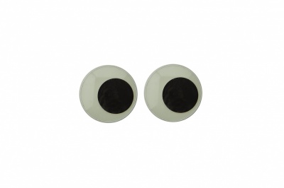 Глазки для игрушек, круглые, с бегающими зрачками, 8 мм/упак.50+/-2 шт, цв. -черно-белые - купить в Евпатории. Цена: 15.88 руб.