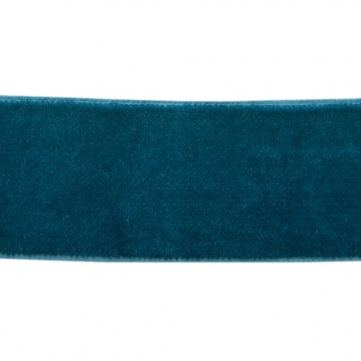 Лента бархатная нейлон, шир.25 мм, (упак. 45,7м), цв.65-изумруд - купить в Евпатории. Цена: 981.09 руб.