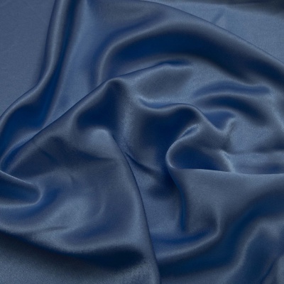 Поли креп-сатин 16-4132, 125 (+/-5) гр/м2, шир.150см, цвет голубой - купить в Евпатории. Цена 155.57 руб.