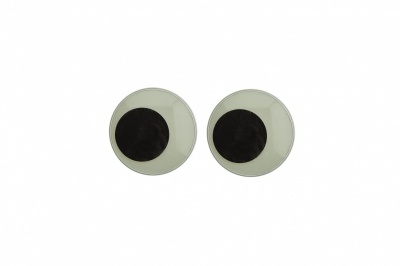 Глазки для игрушек, круглые, с ресничками, 10 мм/упак.50+/-2 шт, цв. -черно-белые - купить в Евпатории. Цена: 21.24 руб.