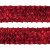 Тесьма с пайетками 3, шир. 35 мм/уп. 25+/-1 м, цвет красный - купить в Евпатории. Цена: 1 308.30 руб.