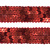 Тесьма с пайетками 3, шир. 20 мм/уп. 25+/-1 м, цвет красный - купить в Евпатории. Цена: 778.19 руб.