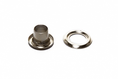 Люверсы металлические "ОмТекс", блочка/кольцо, (3 мм) - цв.никель - купить в Евпатории. Цена: 0.18 руб.