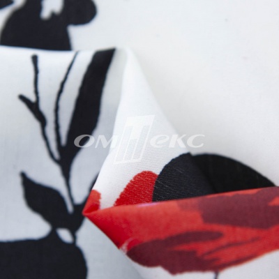Плательная ткань "Фламенко" 22.1, 80 гр/м2, шир.150 см, принт растительный - купить в Евпатории. Цена 239.03 руб.
