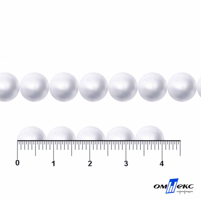 0404-5146А-Полубусины пластиковые круглые "ОмТекс", 8 мм, (уп.50гр=365+/-3шт), цв.064-белый - купить в Евпатории. Цена: 63.46 руб.