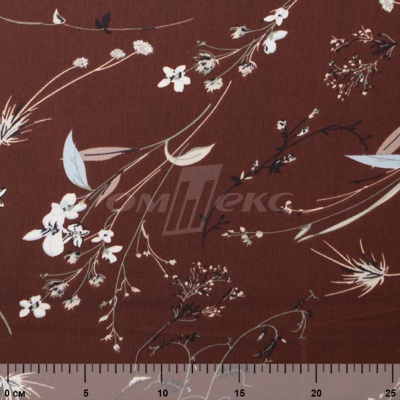 Плательная ткань "Фламенко" 2.2, 80 гр/м2, шир.150 см, принт растительный - купить в Евпатории. Цена 239.03 руб.