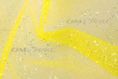 Сетка Глиттер, 40 гр/м2, шир.160см, цвет жёлтый - купить в Евпатории. Цена 163.01 руб.