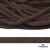 Шнур плетеный d-6 мм, 70% хлопок 30% полиэстер, уп.90+/-1 м, цв.1073-т.коричневый - купить в Евпатории. Цена: 594 руб.