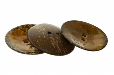 Деревянные украшения для рукоделия пуговицы "Кокос" #4 - купить в Евпатории. Цена: 66.23 руб.