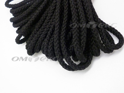 Шнур В-035 4 мм круп.плетение 100 м черный - купить в Евпатории. Цена: 156.40 руб.