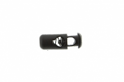 8108 Фиксатор пластиковый "Бочонок", 20х8 мм, цвет чёрный - купить в Евпатории. Цена: 1.29 руб.