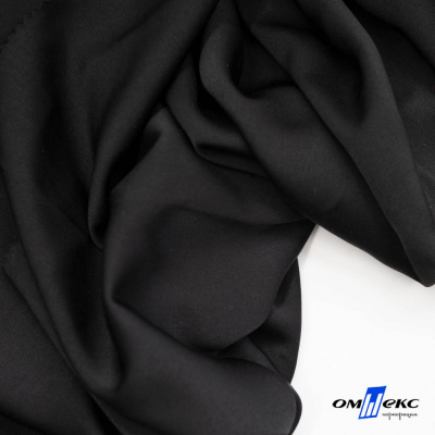 Ткань плательная Габриэль 100% полиэстер,140 (+/-10) гр/м2, шир. 150 см, цв. черный BLACK - купить в Евпатории. Цена 248.37 руб.