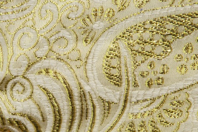 Ткань костюмная жаккард №5, 140 гр/м2, шир.150см, цвет золото - купить в Евпатории. Цена 383.29 руб.