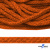Шнур плетеный d-6 мм, 70% хлопок 30% полиэстер, уп.90+/-1 м, цв.1066-апельсин - купить в Евпатории. Цена: 588 руб.