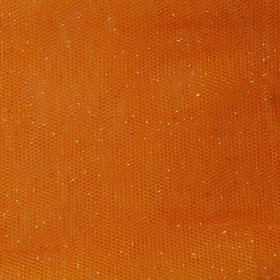 Сетка Глиттер, 24 г/м2, шир.145 см., оранжевый - купить в Евпатории. Цена 118.43 руб.