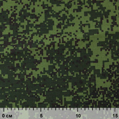 Униформ Рип Стоп 80/20 полиэфир/хлопок, 205 г/м2,  принтованный темно-зеленый, ВО, шир. 150 см - купить в Евпатории. Цена 191.15 руб.