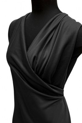 Трикотаж "Grange" BLACK 1# (2,38м/кг), 280 гр/м2, шир.150 см, цвет чёрно-серый - купить в Евпатории. Цена 861.22 руб.