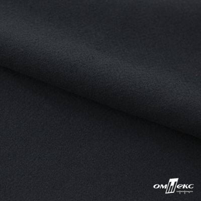 Трикотажное полотно "Капри" 100% полиэстр, 152см, 320 г/м2, чёрный, м - купить в Евпатории. Цена 374 руб.
