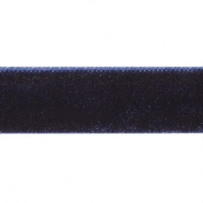 Лента бархатная нейлон, шир.12 мм, (упак. 45,7м), цв.180-т.синий - купить в Евпатории. Цена: 411.60 руб.