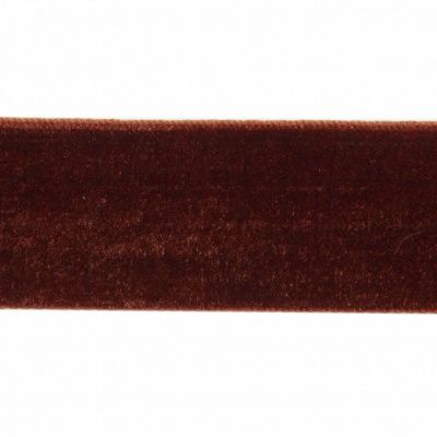 Лента бархатная нейлон, шир.25 мм, (упак. 45,7м), цв.120-шоколад - купить в Евпатории. Цена: 981.09 руб.