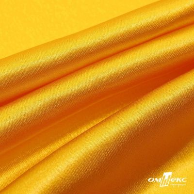 Поли креп-сатин 13-0859, 125 (+/-5) гр/м2, шир.150см, цвет жёлтый - купить в Евпатории. Цена 155.57 руб.