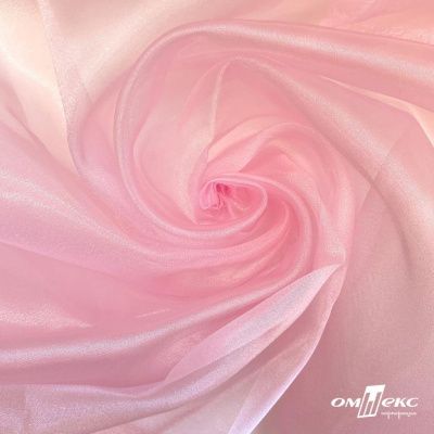 Ткань органза, 100% полиэстр, 28г/м2, шир. 150 см, цв. #47 розовая пудра - купить в Евпатории. Цена 86.24 руб.