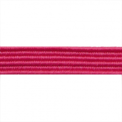 Резиновые нити с текстильным покрытием, шир. 6 мм ( упак.30 м/уп), цв.- 84-фуксия - купить в Евпатории. Цена: 155.22 руб.