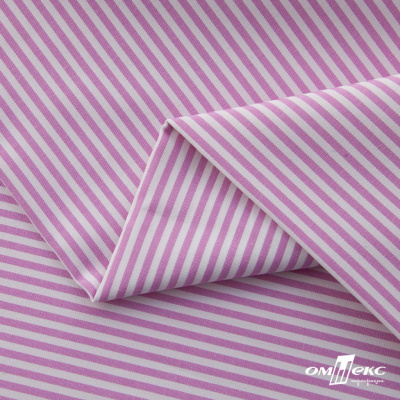 Ткань сорочечная Полоска Кенди, 115 г/м2, 58% пэ,42% хл, шир.150 см, цв.1-розовый, (арт.110) - купить в Евпатории. Цена 309.82 руб.