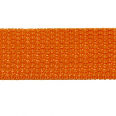 Стропа текстильная, шир. 25 мм (в нам. 50+/-1 ярд), цвет оранжевый - купить в Евпатории. Цена: 409.94 руб.