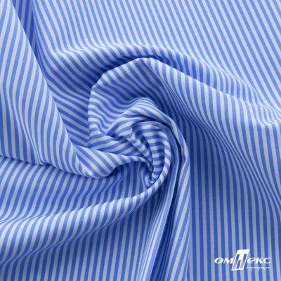 Ткань сорочечная Полоска Кенди, 115 г/м2, 58% пэ,42% хл, шир.150 см, цв.2-голубой, (арт.110) - купить в Евпатории. Цена 306.69 руб.