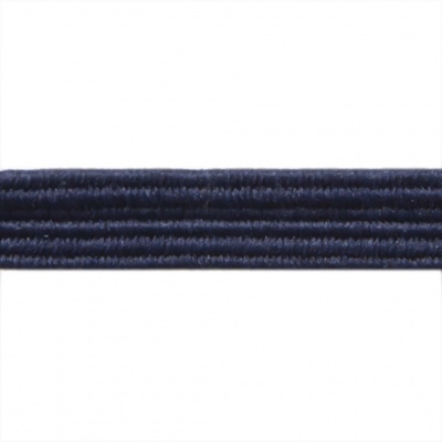 Резиновые нити с текстильным покрытием, шир. 6 мм ( упак.30 м/уп), цв.- 117-т.синий - купить в Евпатории. Цена: 152.05 руб.