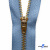 Молнии джинсовые металл т-5, 18 см латунь (YG), цв.-деним (231) - купить в Евпатории. Цена: 22.80 руб.