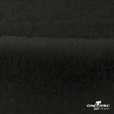 Ткань жаккард королевский, 100% полиэстр 180 г/м 2, шир.150 см, цв-черный - купить в Евпатории. Цена 296.39 руб.