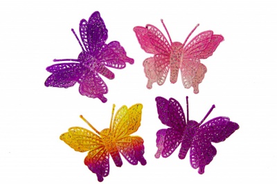 Бабочка декоративная пластиковая #12 - купить в Евпатории. Цена: 7.09 руб.
