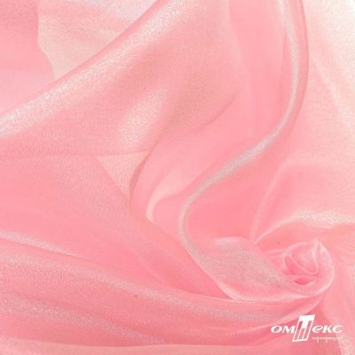 Ткань органза, 100% полиэстр, 28г/м2, шир. 150 см, цв. #47 розовая пудра - купить в Евпатории. Цена 86.24 руб.