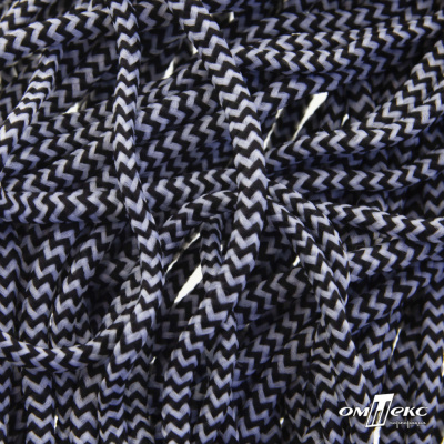 Шнурки #107-16, круглые 130 см, двухцветные цв.серый/чёрный - купить в Евпатории. Цена: 31.89 руб.