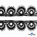В22 -Кружево гипюр, шир.25 мм/уп.13,7 м, цв чёрный